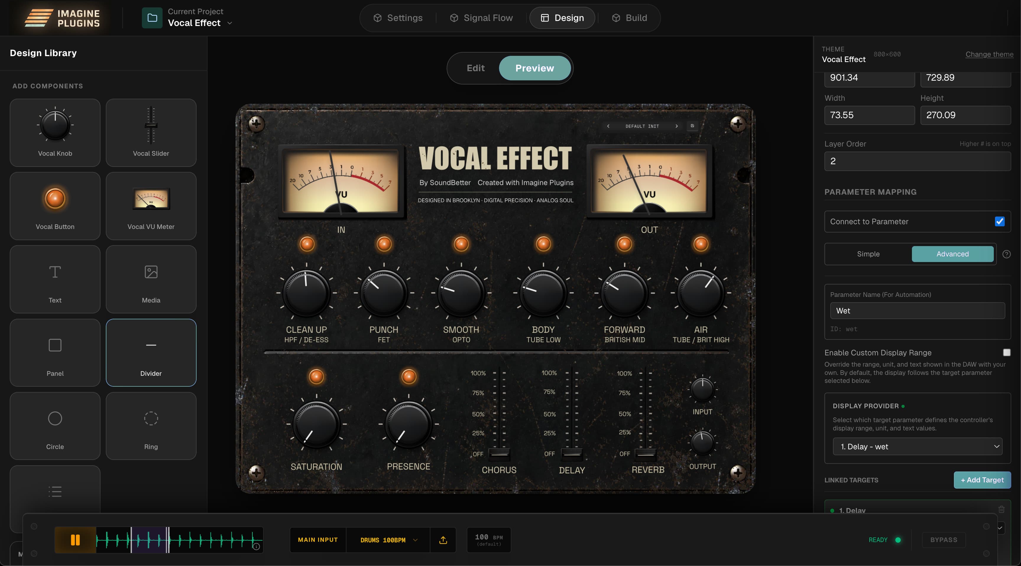 Imagine Plugins GUI design page