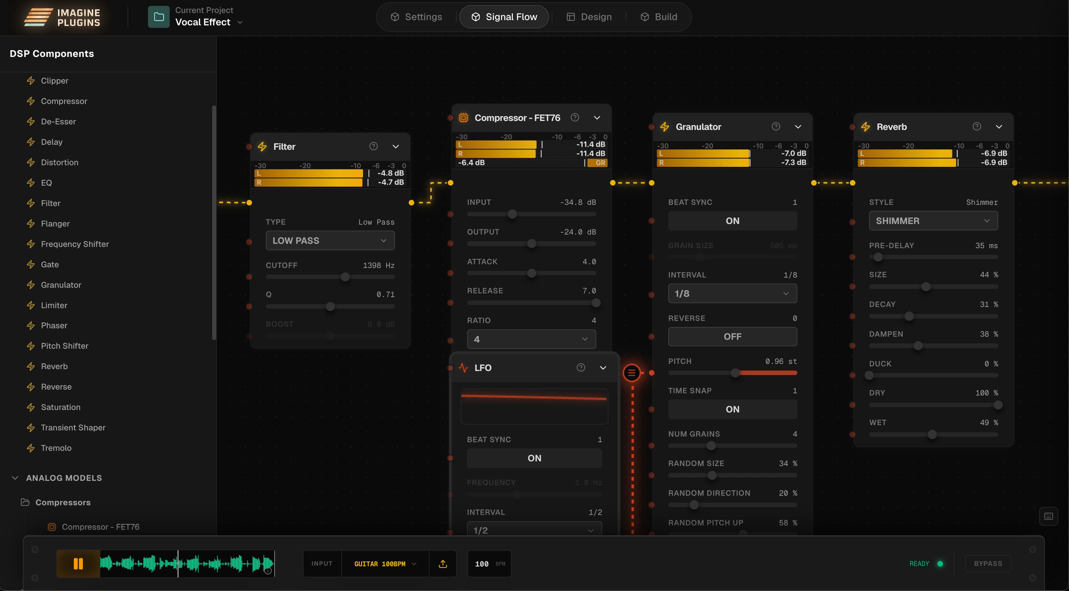 Imagine Plugins signal flow editor